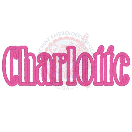 Names (1) Charlotte Applique 5x7