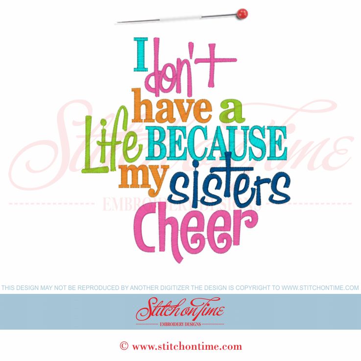 120 Cheerleader : I Don't Have a Life Sisters Cheer 6x10