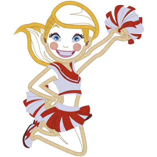Cheerleader (A39) Applique 6x10