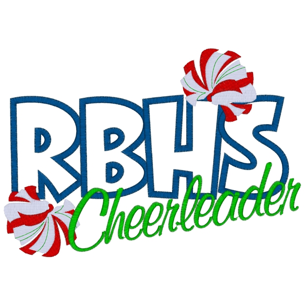 Cheerleader (70) RBHS Cheerleader Applique 6x10