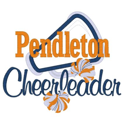 Cheerleader (75) Pendleton Cheerleader Applique 5x7