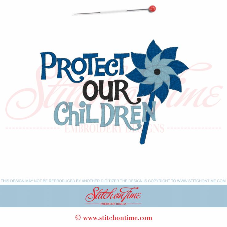 1 Child Abuse Awareness : Protect Our Children 5x7