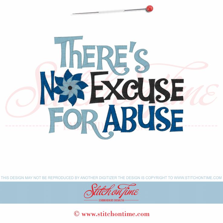 2 Child Abuse Awareness : There's No Ecuse For Abuse 5x7
