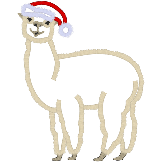 Christmas (A163) Alpaca Applique 5x7