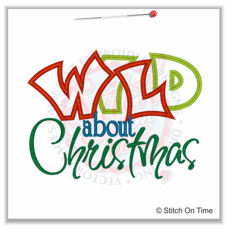 358 Christmas : Wild About Christmas Applique 5x7