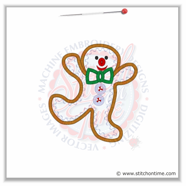 464 Christmas : Gingerbread Man Applique 5x7