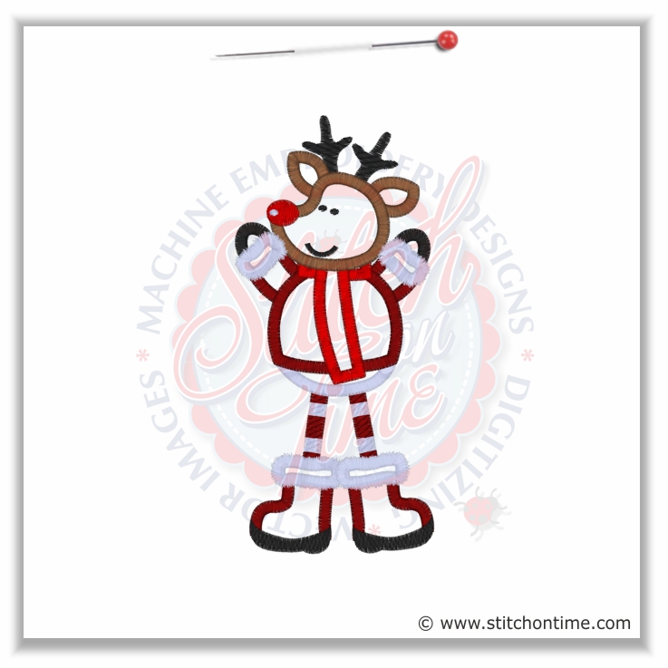 465 Christmas : Reindeer Applique 5x7