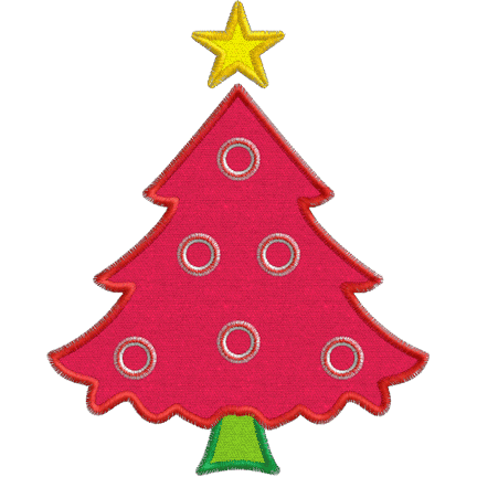 Christmas (A5) Xmas Tree Applique 5x7