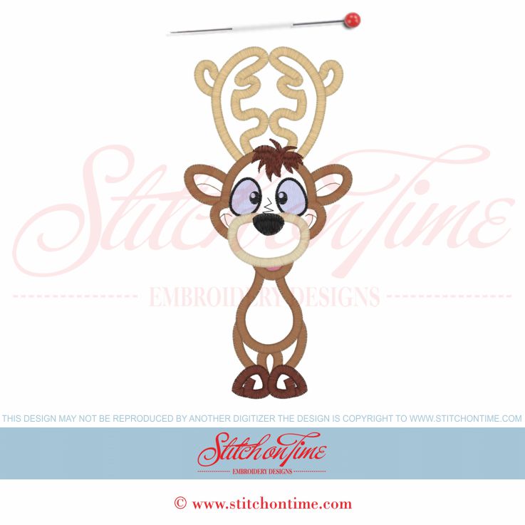 636 Christmas : Reindeer Applique 5x7