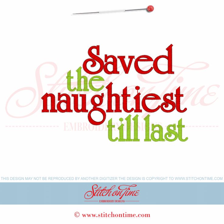 647 Christmas : Saved The Naughtiest Till Last 5x7