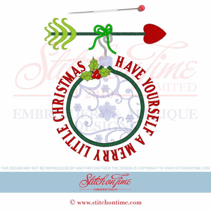 753 Christmas : Bauble / Ornament Applique 2 Hoop Sizes