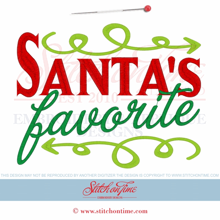 761 Christmas : Santa's Favorite 4 Hoop Sizes Inc.
