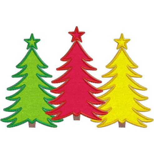 Christmas (A8) Xmas Tree Applique 5x7
