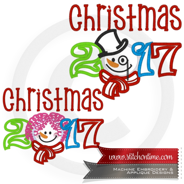 810 Christmas : Christmas 2017 Snowman / Snowlady