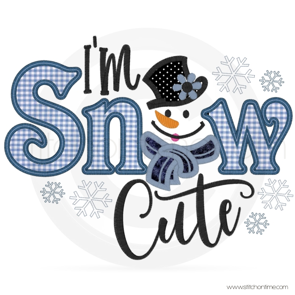 887 Christmas: I'm Snow Cute Applique