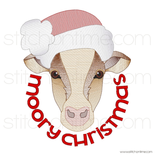 893 Christmas: Sketch Stitch Cow Moory Christmas