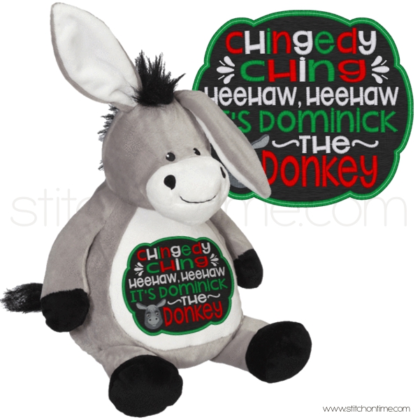 907 Christmas: Dominick The Donkey Applique