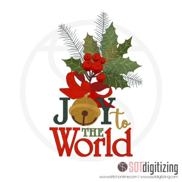 954 Christmas: Joy To The World Bell and Holly