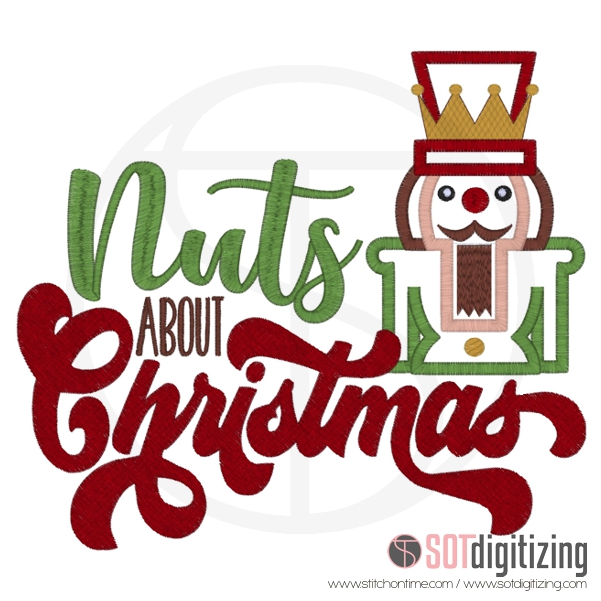 957 Christmas: Nutcracker Nuts about Christmas Applique