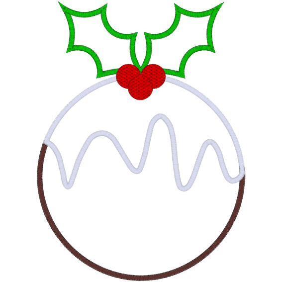 Christmas (A98) Xmas Pudding Applique 6x10