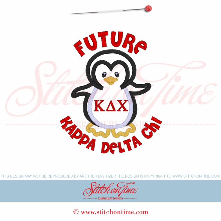 10 Cool Penguins : Future Kappa Delta Chi Applique 5x7