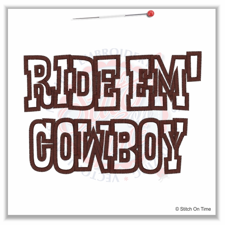 16 Cowboy : Ride Em' Cowboy Applique 5x7