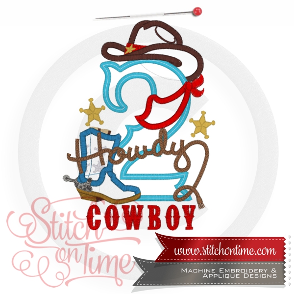 25 Cowboy : Birthday Cowboy Applique Made To Order