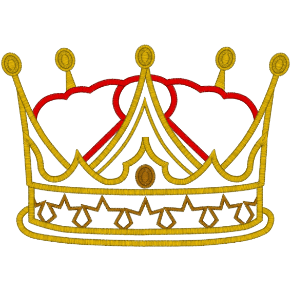 Crowns (A52) Crown Applique 6x10