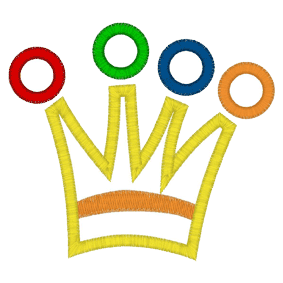 Crowns (A55) Crown Applique 4x4