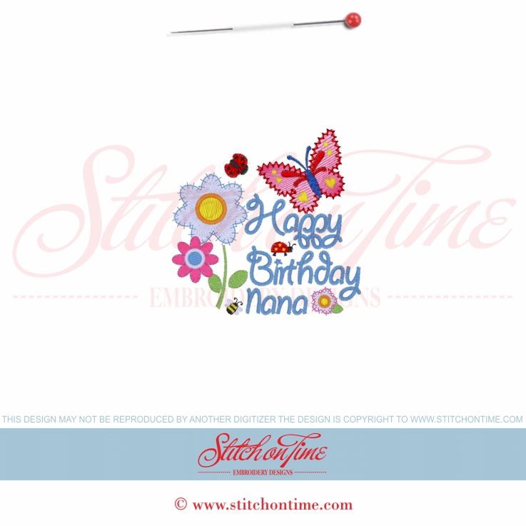 1772 Custom : Butterfly Birthday Made To Order 4x4