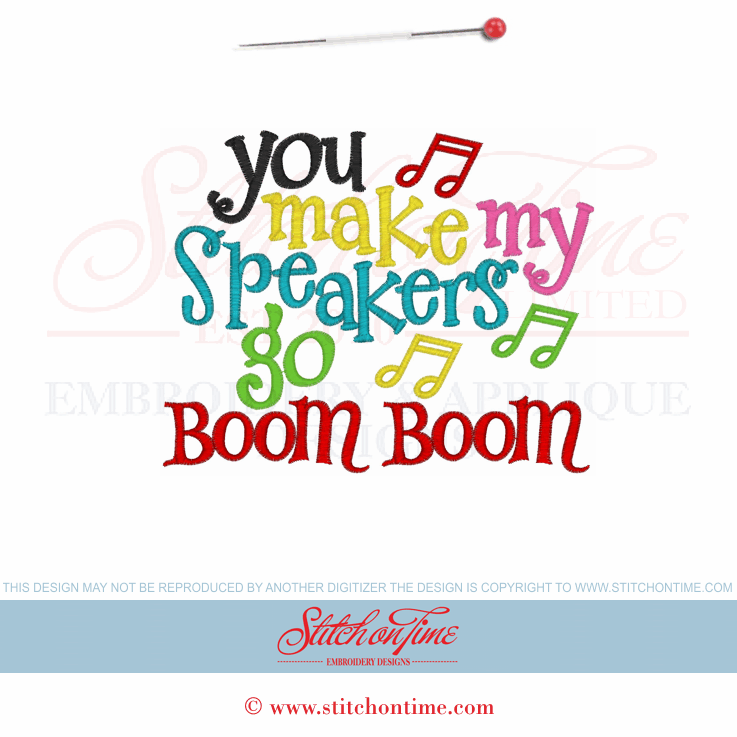 3415 Custom : You Make My Speakers Go Boom Boom 5x7