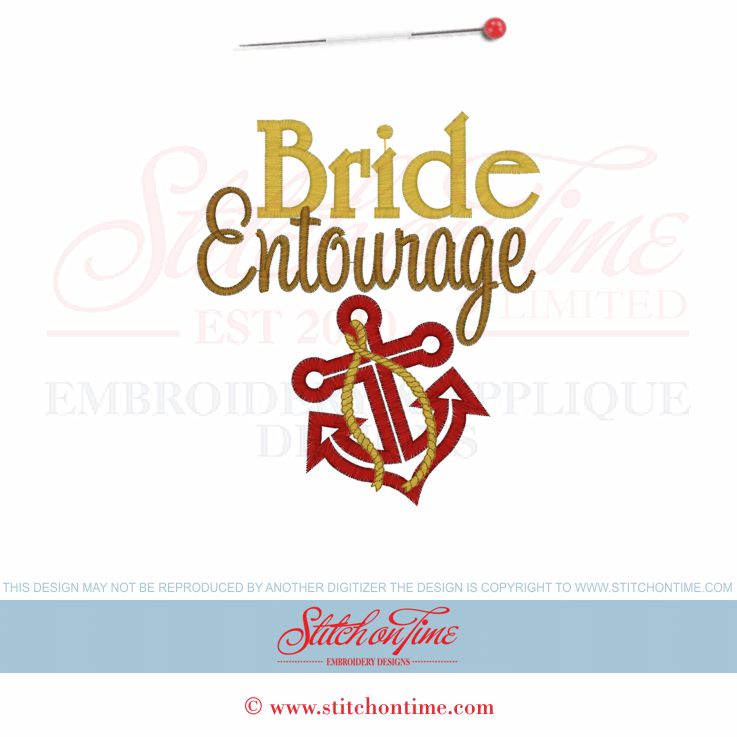 4432 Custom : Bride Entourage Applique 5x7