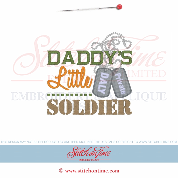 7269 Custom : Daddy's Little Soldier Made To Order 5x7