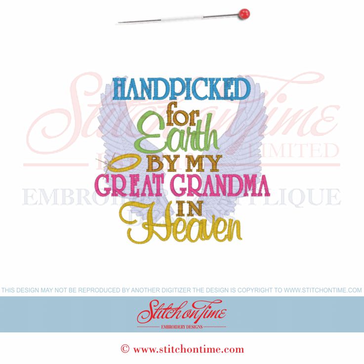 8301 Custom : Hand Picked For Earth Great Grandma 5x7
