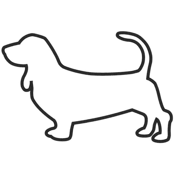 Dogs (20) Basset Hound Applique 5x7