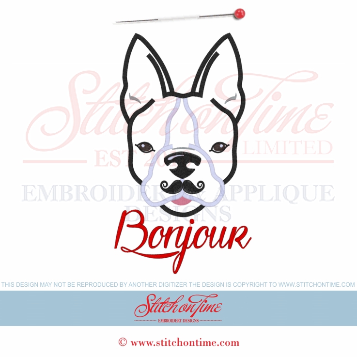 31 Dogs : French Bulldog Applique 2 Hoop Sizes