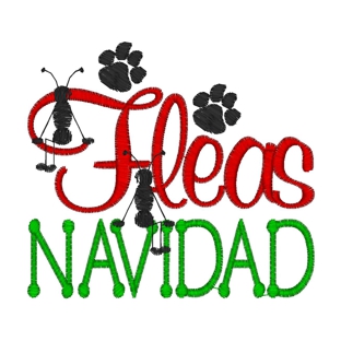 Dog Bandanas (4) Fleas Navidad 4x4