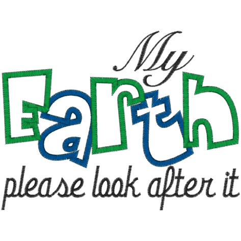 Earth (A5) My Earth Applique 5x7