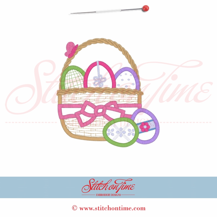 131 Easter : Easter Basket Applique 5x7