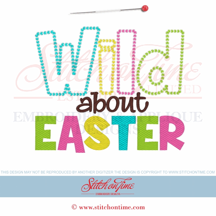 167 Easter : Wild About Easter Applique 2 Hoop Sizes