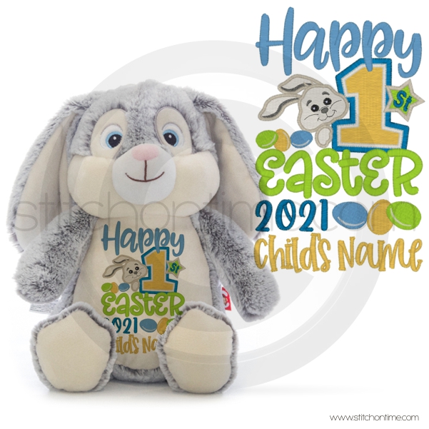 215 Easter : Happy 1st Easter Bunny Rabbit
