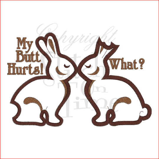 Easter (84) Chocolate Bunny Rabbit Applique 5x7