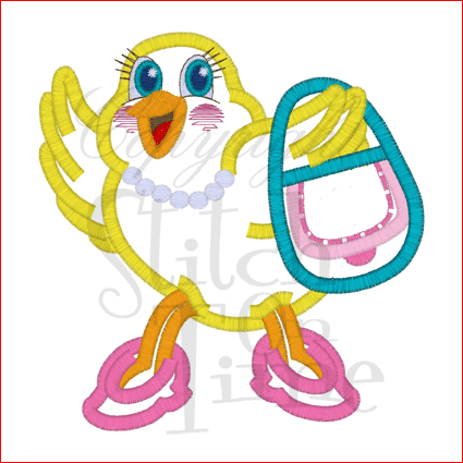Easter (99) Cute Chick Applique 4x4