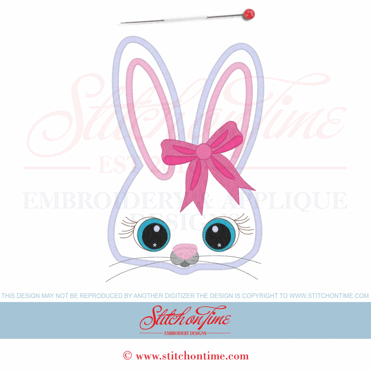 4 Easter Bunny (AMD): Bunny Rabbit Applique 5x7