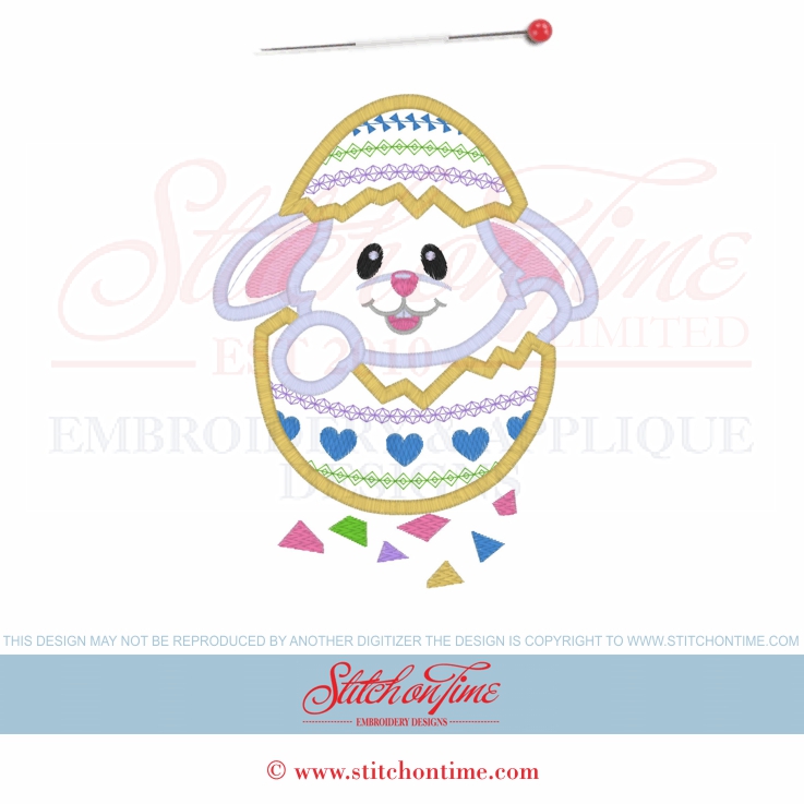 1 Easter Bunny (PPP): Bunny Rabbit Applique 5x7