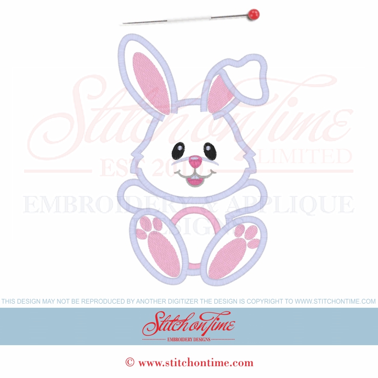 2 Easter Bunny (PPP): Bunny Rabbit Applique 5x7