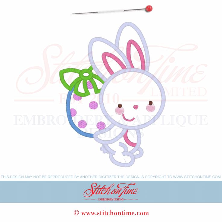 4 Easter Bunny (ZWD): Bunny Rabbit Applique 5x7