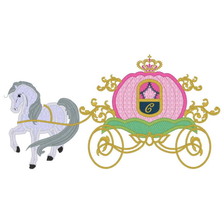 fairytale (55) Horse & Carriage 6x10
