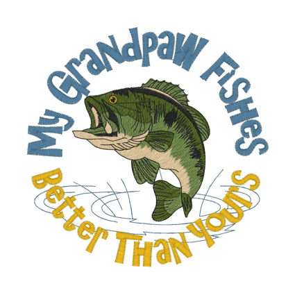 Fish (22) Grandpaw Fishes Bass 5x7