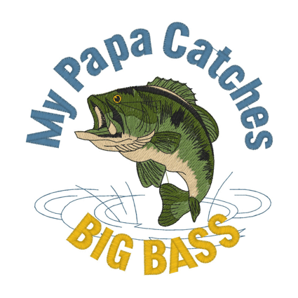 Fish (24) Papa Catches Big Bass 5x7